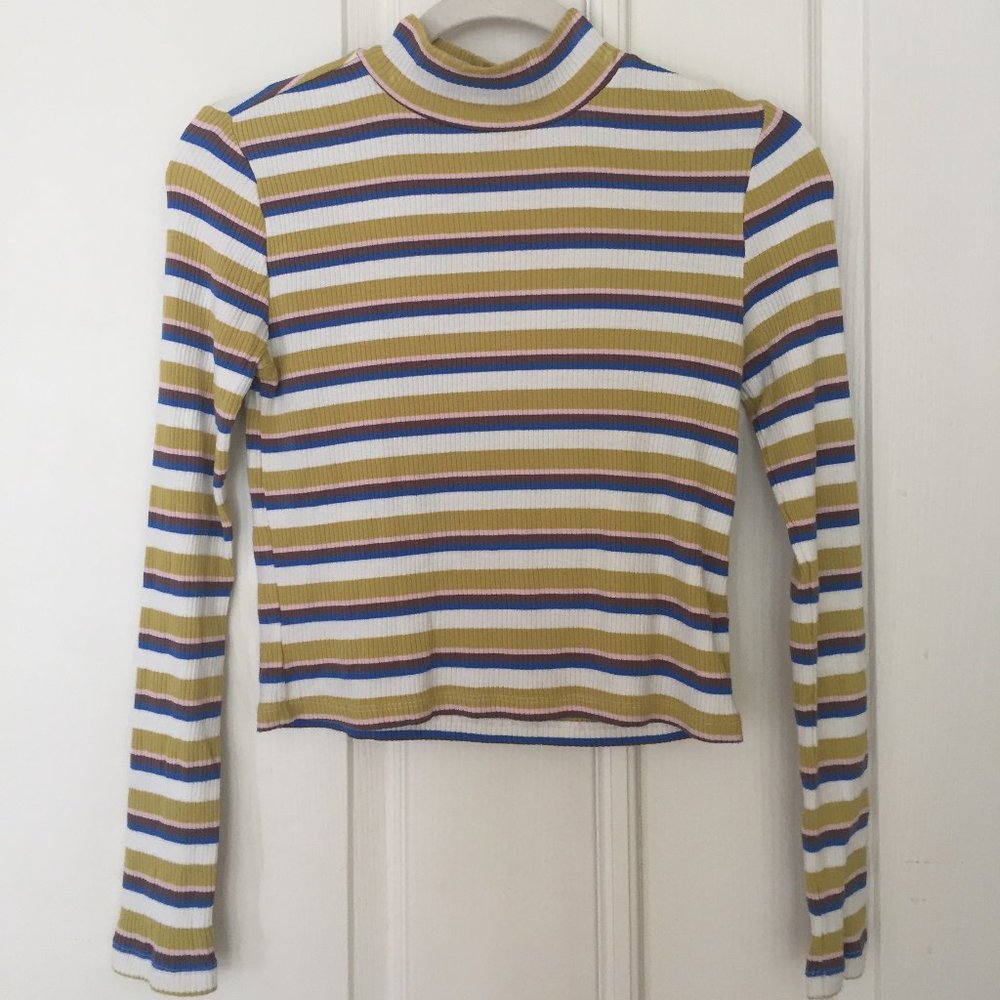 Thin, Multicolor Striped, Turtleneck